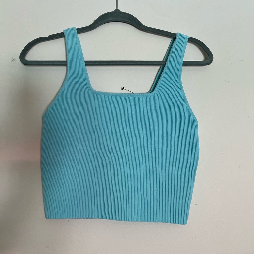 Cotton On Blue Sleeveless Crop Tank Top